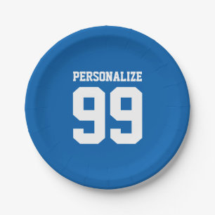 カスタム誕生日のジャージー番号紙プレート ペーパープレート