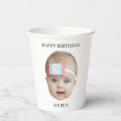 カスタム誕生日の結婚婚約 紙コップ (裏面)