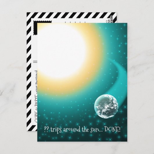 カスタム誕生日は太陽ののまわりに公転する ポストカード (正面/裏面)