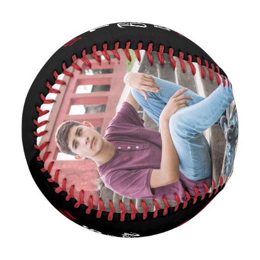 カスタム誕生日カッコいい10代の若者用ギフト 野球ボール (正面左)