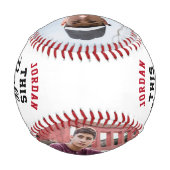 カスタム誕生日カッコいい10代の若者用ギフト 野球ボール (裏面)