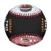 カスタム誕生日カッコいい10代の若者用ギフト 野球ボール (裏面)