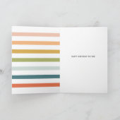 カスタム誕生日カラフルグリーティングカード カード (内部)