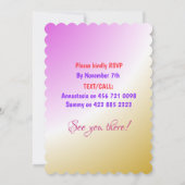 カスタム誕生日カラフル招待状カード 招待状 (裏面)