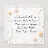 カスタム誕生日カード – あいさつパーソナライズされた文 カード (正面)