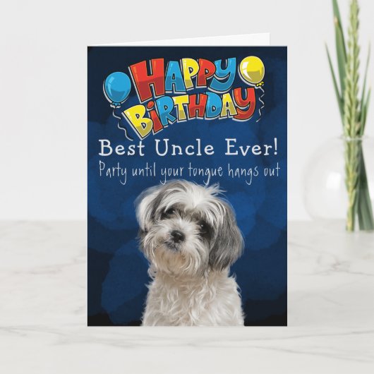 カスタム誕生日カー最高のドアンクルエバー サンキューカード (正面)