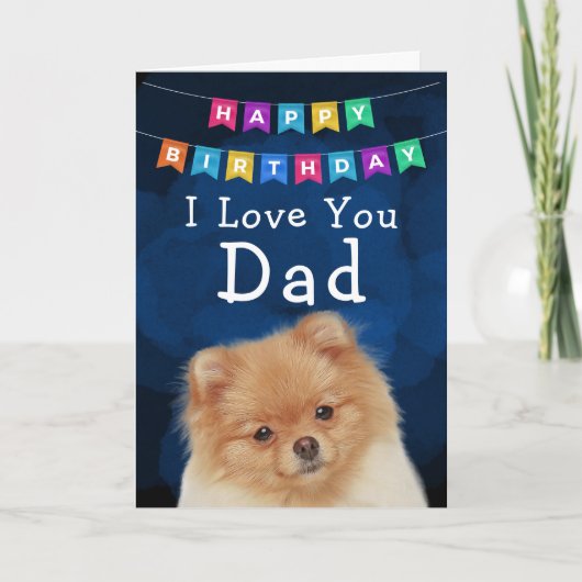 カスタム誕生日カー最高のドパパ サンキューカード (正面)