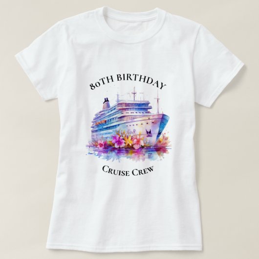 カスタム誕生日クルーズクルーズグループマッチング Tシャツ (デザイン正面)