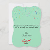 カスタム誕生日グリーティングカード – 美しいデザイン シーズンカード (裏面)