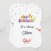 カスタム誕生日グリーティングカード – 美しいデザイン シーズンカード (正面/裏面)