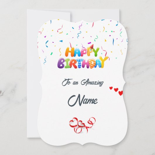 カスタム誕生日グリーティングカード – 美しいデザイン シーズンカード (正面)