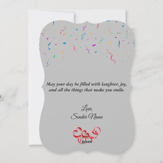 カスタム誕生日グリーティングカード – 美しいデザイン シーズンカード (裏面)