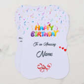 カスタム誕生日グリーティングカード – 美しいデザイン シーズンカード (正面/裏面)