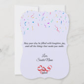 カスタム誕生日グリーティングカード – 美しいデザイン シーズンカード (裏面)