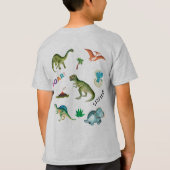 カスタム誕生日ゲスト・オブ・オナーの恐竜Tシャツ Tシャツ (裏面)