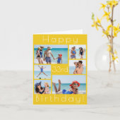 カスタム誕生日コラージカード – ハッピーバースデー カード (黄色い花)