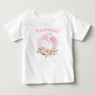 カスタム誕生日スワンプリンセスTシャツ ベビーTシャツ