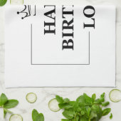 カスタム誕生日テンプレートパーソナライズ贈り物デザイン キッチンタオル (折り畳み)