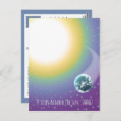 カスタム誕生日トリップのまわりにザサン ポストカード (正面/裏面)