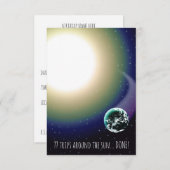 カスタム誕生日トリップのまわりにザサン 招待状 (正面/裏面)