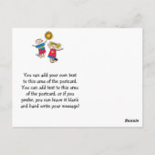 カスタム誕生日バウンスハウスサンキューハガキ ポストカード (裏面)