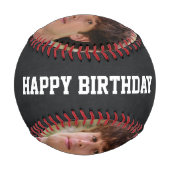 カスタム誕生日パーソナライズされた写真プレゼント 野球ボール (裏面)
