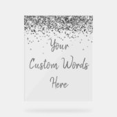 カスタム誕生日パーティテパーソナライズされたキスト アクリルサイン (正面)