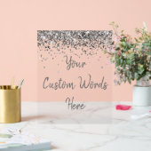 カスタム誕生日パーティテパーソナライズされたキスト アクリルサイン (ウェディング)