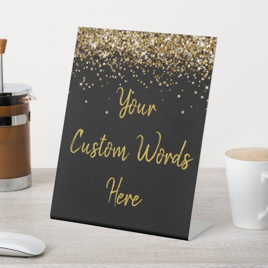 カスタム誕生日パーティテパーソナライズされたキスト 台座サイン (インサイチュ)