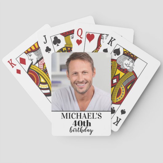 カスタム誕生日パーティーの好意 トランプ (裏面)