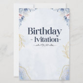 カスタム誕生日パーティーの招待のサプライズ誕生日 招待状 (裏面)