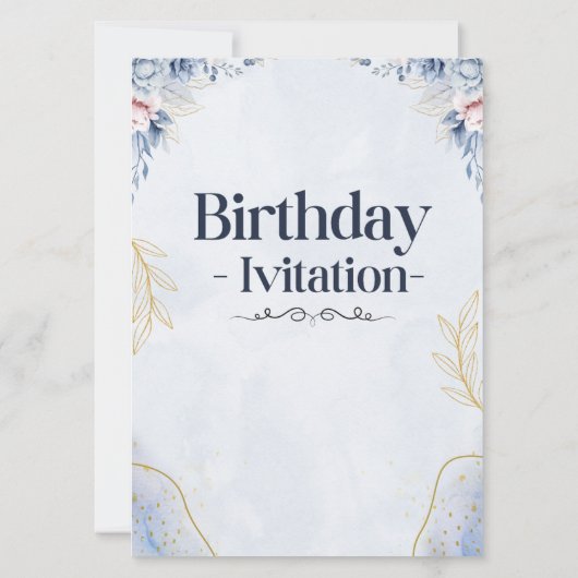 カスタム誕生日パーティーの招待のサプライズ誕生日 招待状 (裏面)