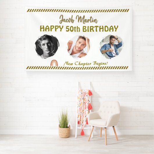 カスタム誕生日パーティービニールバナー 横断幕 (インサイチュ)