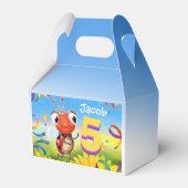 カスタム誕生日パーティーボックスボーイ5yrsリル' Ladybug フェイバーボックス (正面サイド)
