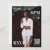 カスタム誕生日パーティーマガジンのカバー写真 招待状 (裏面)