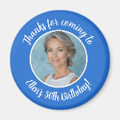 カスタム誕生日パーティー写真名50th Thank You マグネット (正面)