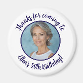 カスタム誕生日パーティー写真名50th Thank You マグネット (正面)