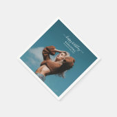 カスタム誕生日パーティー自撮写真 スタンダードカクテルナプキン (角)