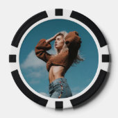 カスタム誕生日パーティー自撮写真 ポーカーチップ (正面)