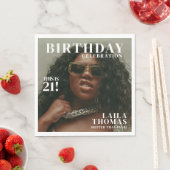 カスタム誕生日パーティー雑誌の表紙 スタンダードランチョンナプキン (インサイチュ)