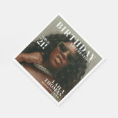 カスタム誕生日パーティー雑誌の表紙 スタンダードランチョンナプキン (角)