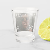カスタム誕生日パーティー雑誌カバー応援 ショットグラス (裏面)