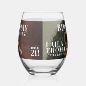 カスタム誕生日パーティー雑誌カバー応援 ステムなしワイングラス (右)