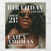 カスタム誕生日パーティー雑誌カバー応援 ワインラベル (シングルラベル)