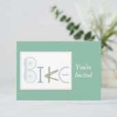 カスタム誕生日パーティー，自転車，サイクル，サイクリング 招待状 (スタンド正面)
