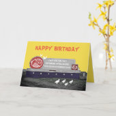 カスタム誕生日ビルボードW/ダックズ鳩 カード (黄色い花)