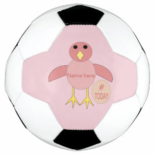 カスタム誕生日ピンクの女の子ヒックサッカーボール サッカーボール