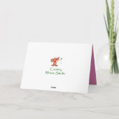 カスタム誕生日ピンクの花とブルーバード カード (裏面)