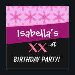 カスタム誕生日ピンクスターフラワーズV001 招待状<br><div class="desc">このピンク色の花のデザインは、まだ21歳の誕生日エレガントのおもしろいフォークに招待状するパーティーお祝いだ。すべての文字は完全にカスタマイズ可能です。 右上隅の「紙違うのオプション」タクリックブで、招待状タイプをを試すことができます。 お誕生日に紙を招待して光を浴び与える氷色の金属製のフェスティバルをお勧めします。素敵！</div>