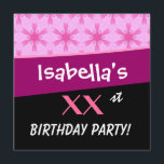 カスタム誕生日ピンクスターフラワーズV001 招待状<br><div class="desc">このピンク色の花のデザインは、まだ21歳の誕生日エレガントのおもしろいフォークに招待状するパーティーお祝いだ。すべての文字は完全にカスタマイズ可能です。 右上隅の「紙違うのオプション」タクリックブで、招待状タイプをを試すことができます。 お誕生日に紙を招待して光を浴び与える氷色の金属製のフェスティバルをお勧めします。素敵!</div>